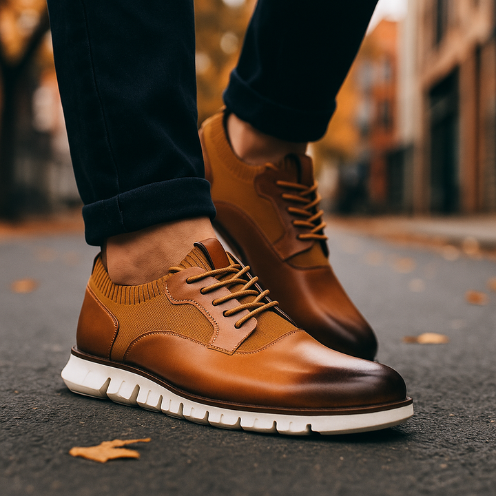 Caruso - Lace Up Leather Sneakers