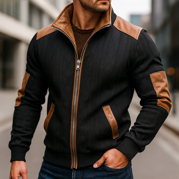 Aldero - Knitted Leather Jacket