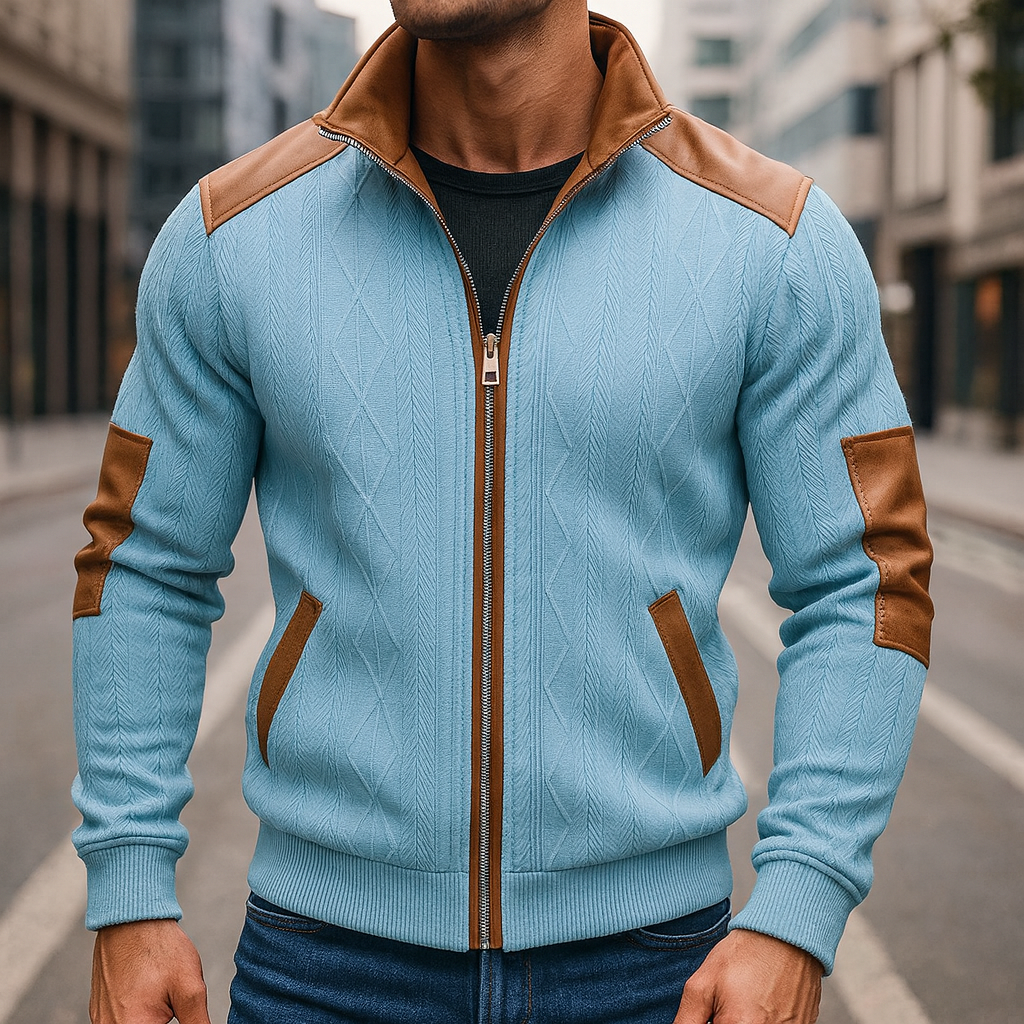 Aldero - Knitted Leather Jacket