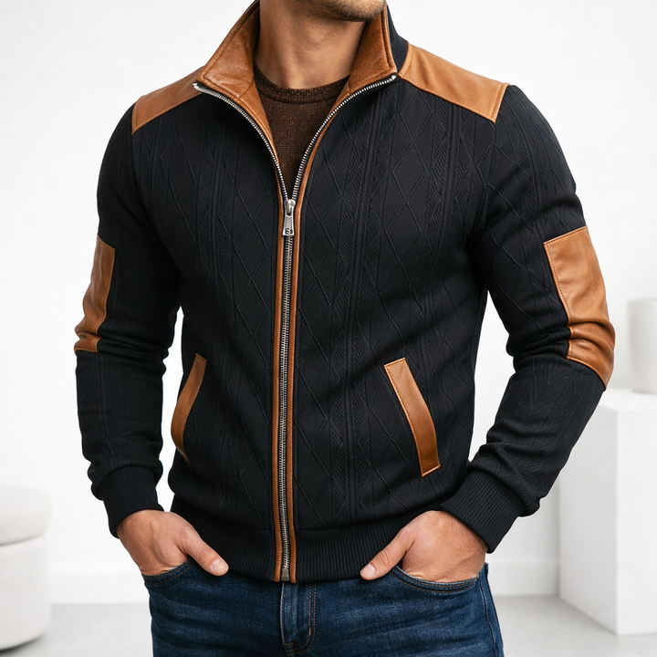 Aldero - Knitted Leather Jacket