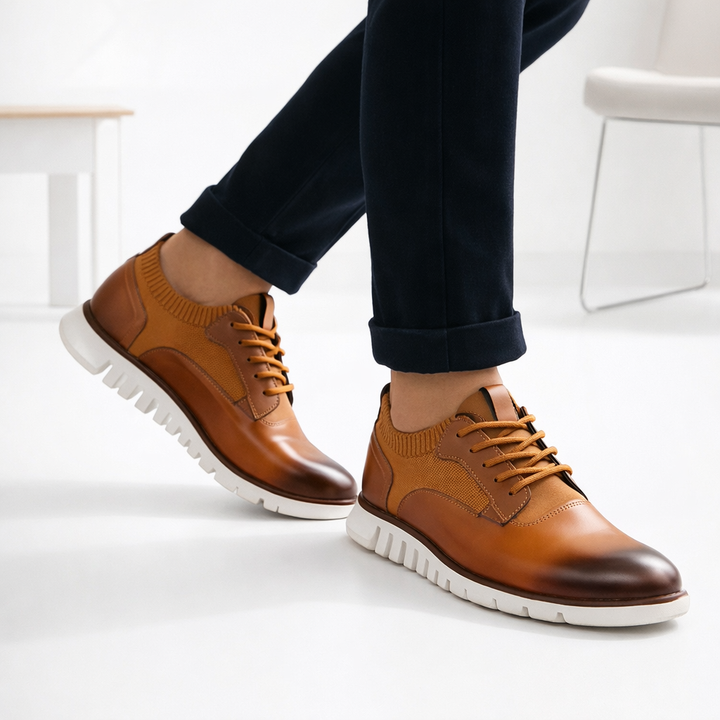 Caruso - Lace Up Leather Sneakers