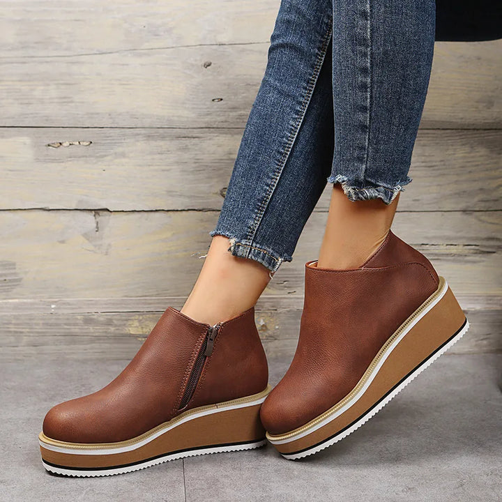 Auria - Platform Leather Shoes