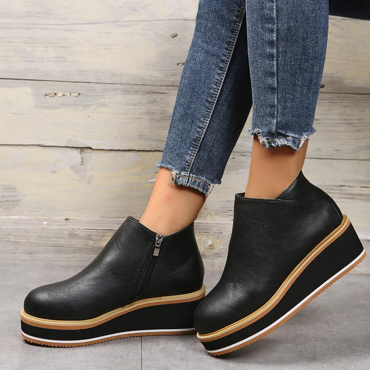 Auria - Platform Leather Shoes