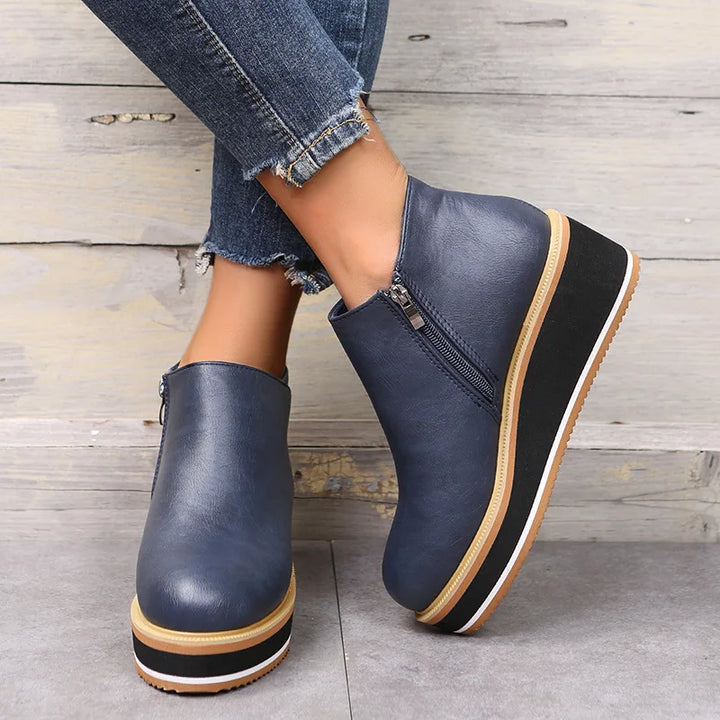 Auria - Platform Leather Shoes