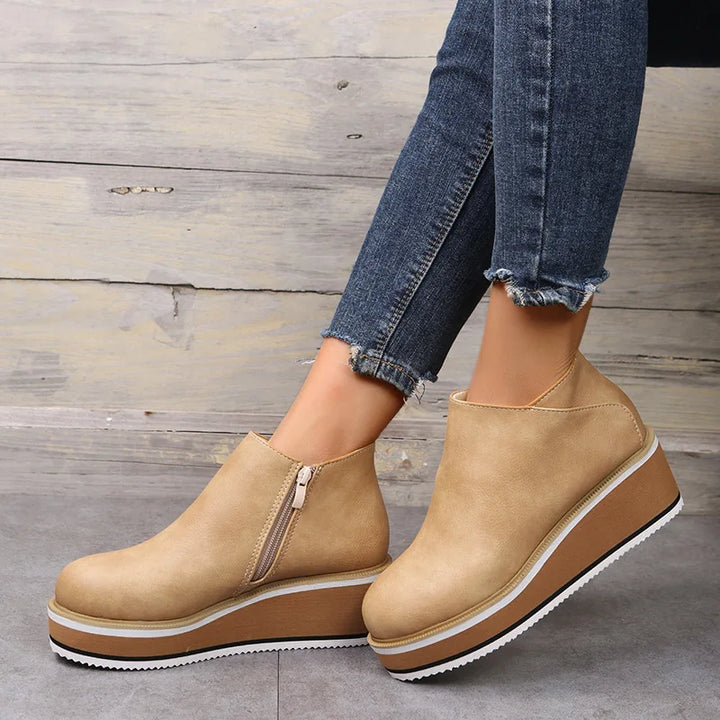 Auria - Platform Leather Shoes