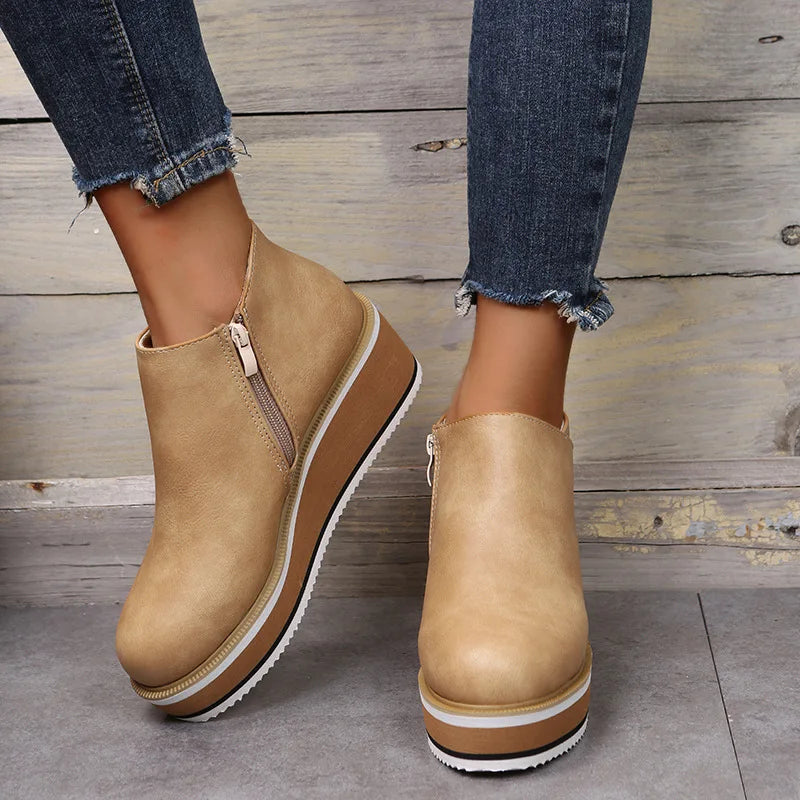 Auria - Platform Leather Shoes