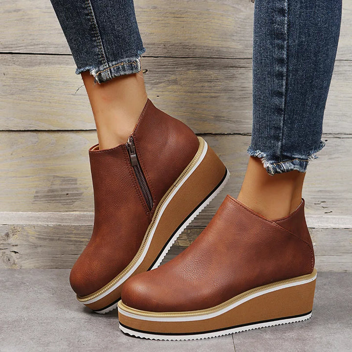Auria - Platform Leather Shoes