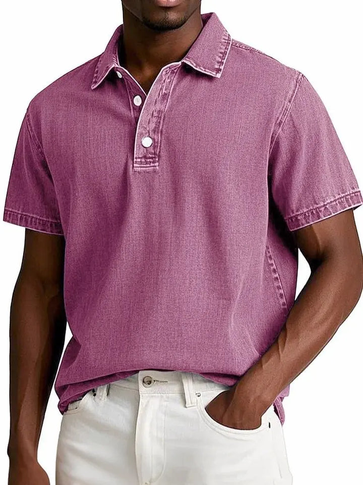 Fusato - Denim Polo Shirt