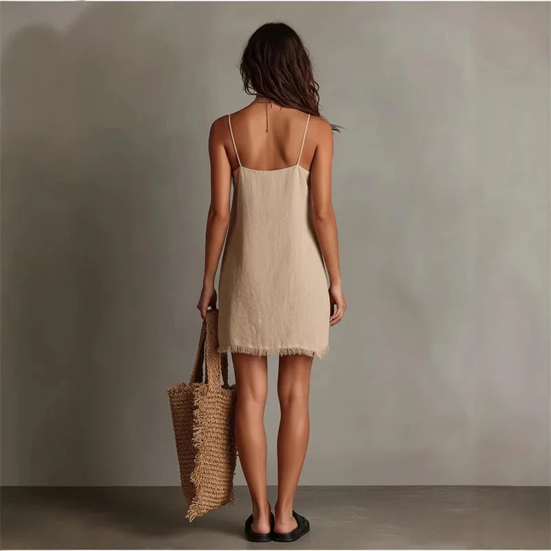 Amaluna - Fringed Linen Dress