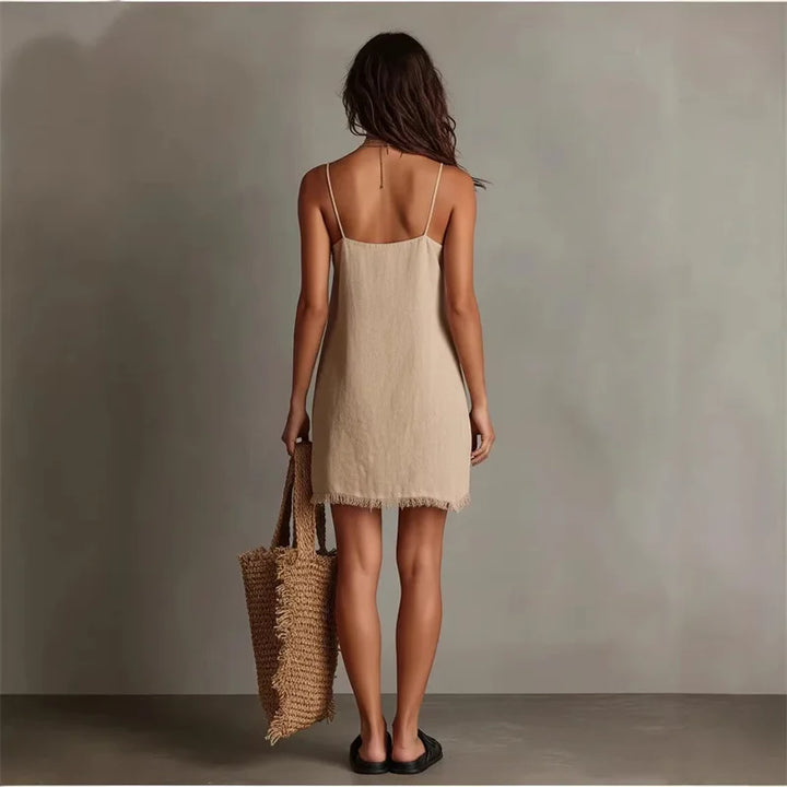 Amaluna - Fringed Linen Dress