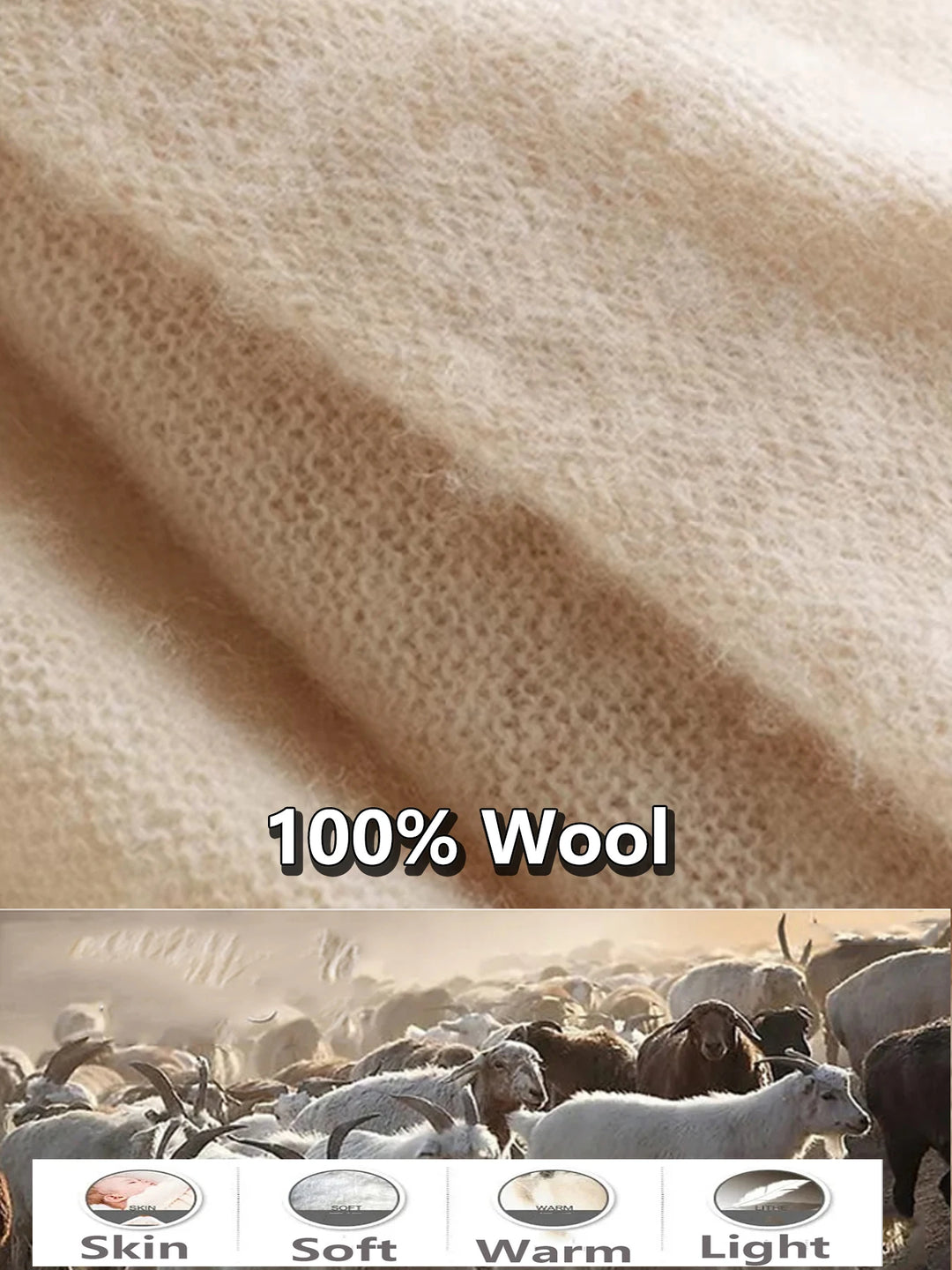 Carezza - Merino Wool Cape Sweater Scarf