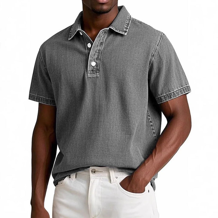 Fusato - Denim Polo Shirt