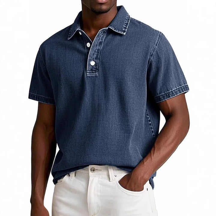 Fusato - Denim Polo Shirt