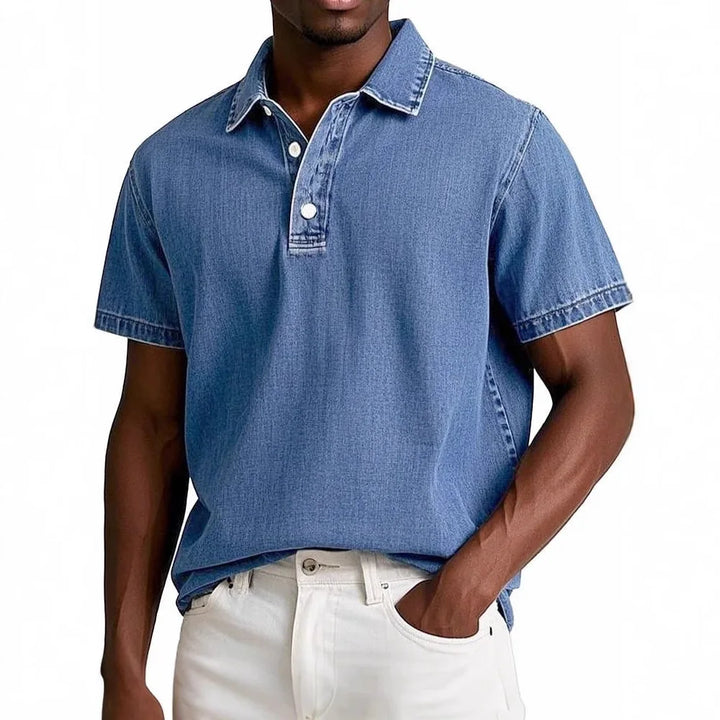 Fusato - Denim Polo Shirt