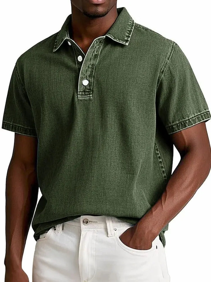 Fusato - Denim Polo Shirt
